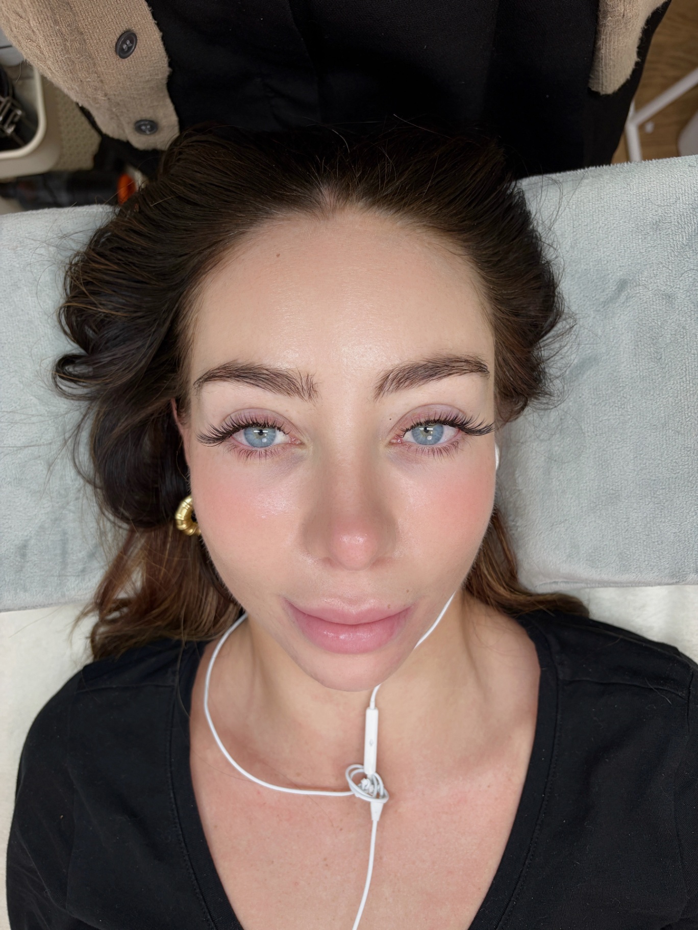Lash lift result — lifted natural lashes